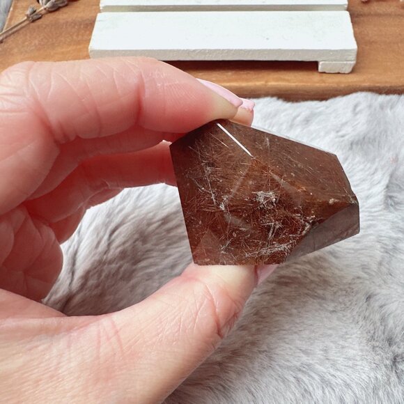 Gorgeous Small Rutilated Quartz Free Form | Rutilated Quartz Gusher - Picture 11 of 11